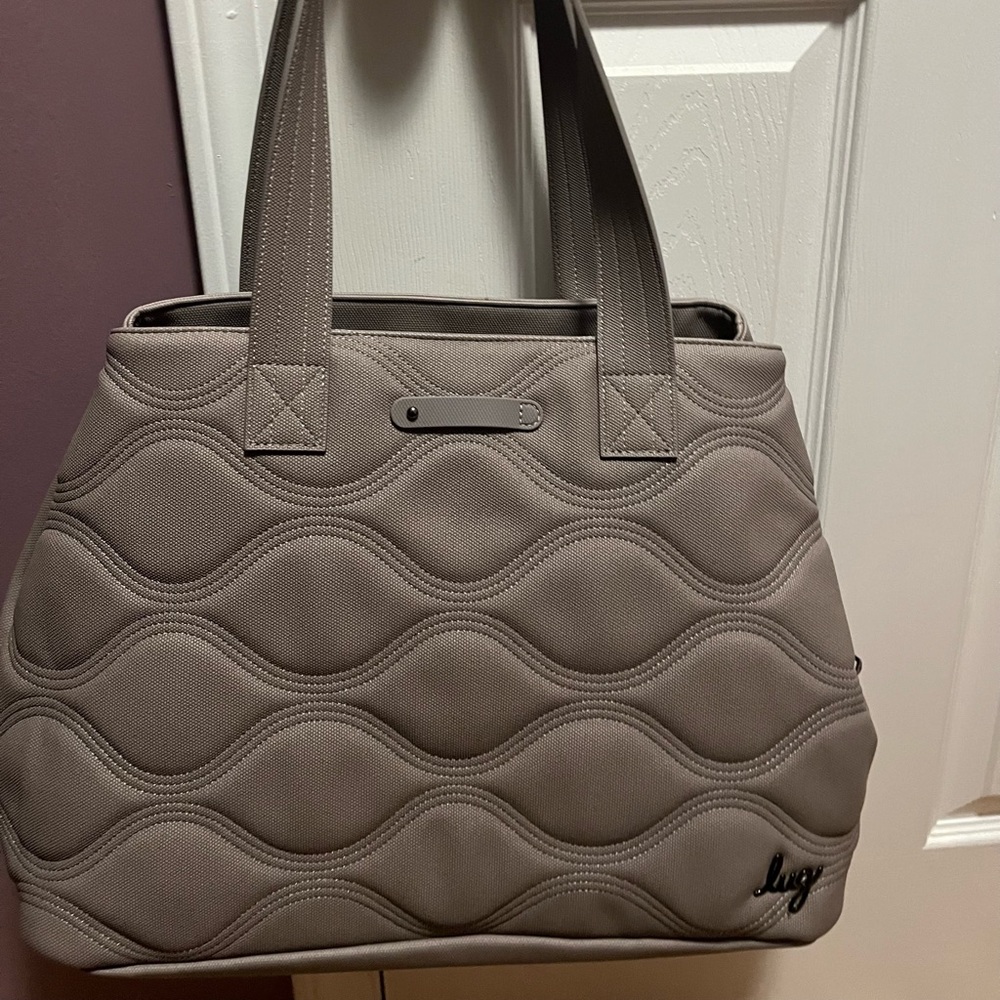 Lug Tempo Matte Luxe VL Tote Bag in Pearl